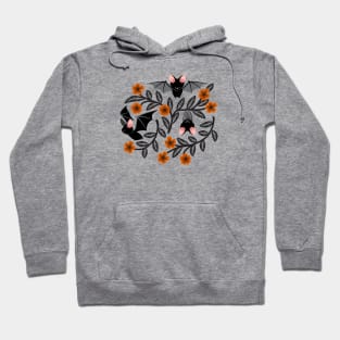 Halloween bats with flowers Hoodie